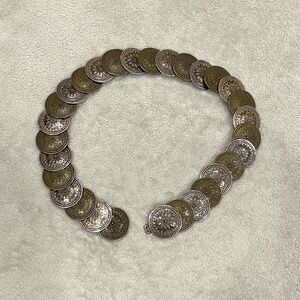 Vintage Metal Medallion Stretch Belt